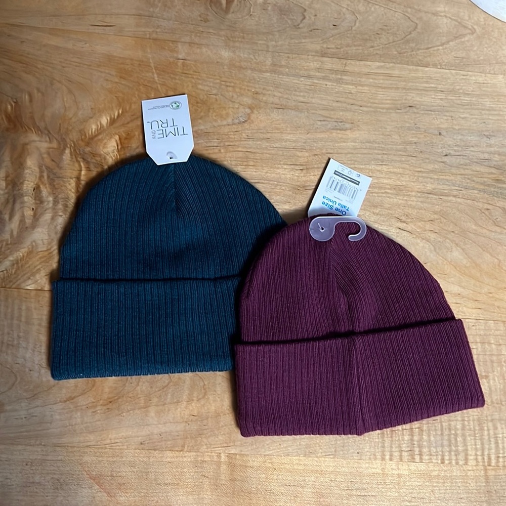 NWT Time and Tru beanie hats